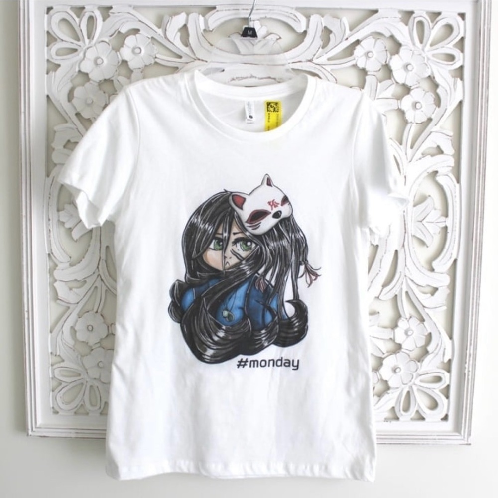 Anime Manga Custom Cotton T-Shirt NEW Size M New White Shirt Top